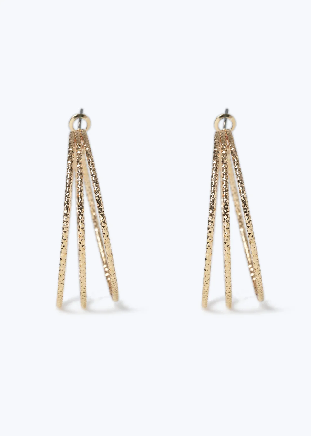 Muse Gold XL Wire 4 Row Hoop Earrings - One Size Image 1