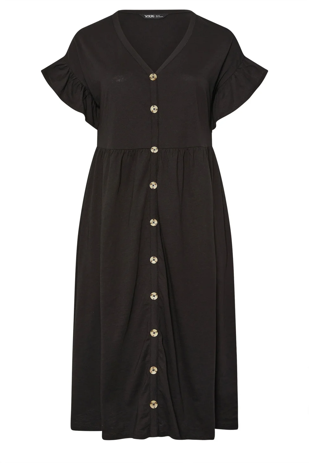 Yours Curve Black Peplum Midaxi Dress - 18 | Matalan Yours Curve Black Peplum Midaxi Dress - 18 | Matalan