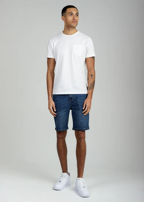 Tokyo Laundry Indigo Cotton Blend Regular-Fit Denim Shorts - S Image 4