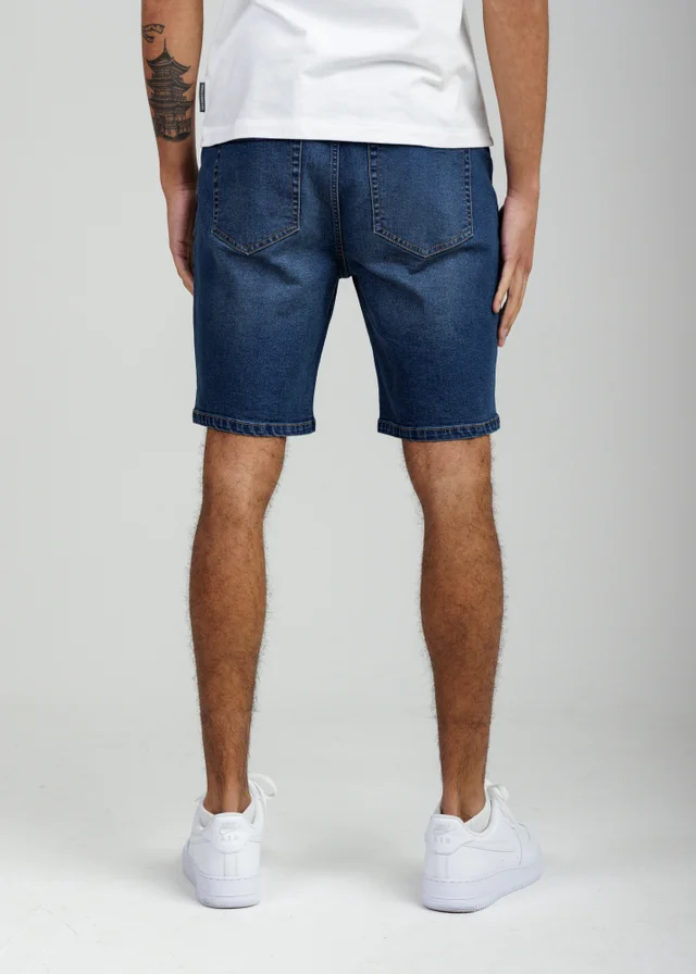Tokyo Laundry Indigo Cotton Blend Regular-Fit Denim Shorts