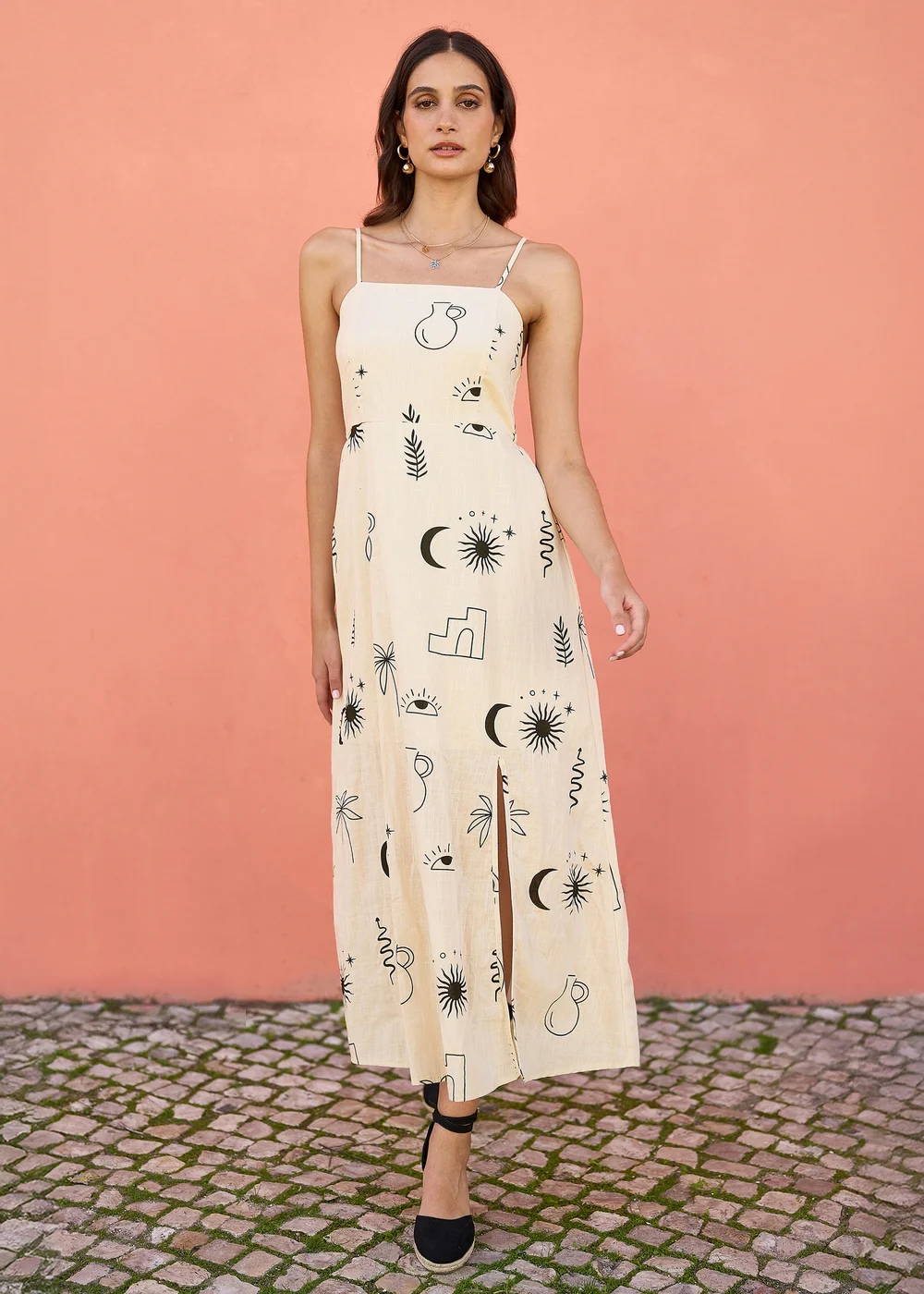 Yumi Ivory Mystic Print Midi Sundress - 14 Image 1