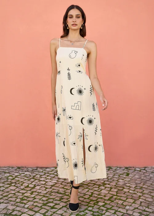 Yumi Ivory Mystic Print Midi Sundress - 14 Image 1
