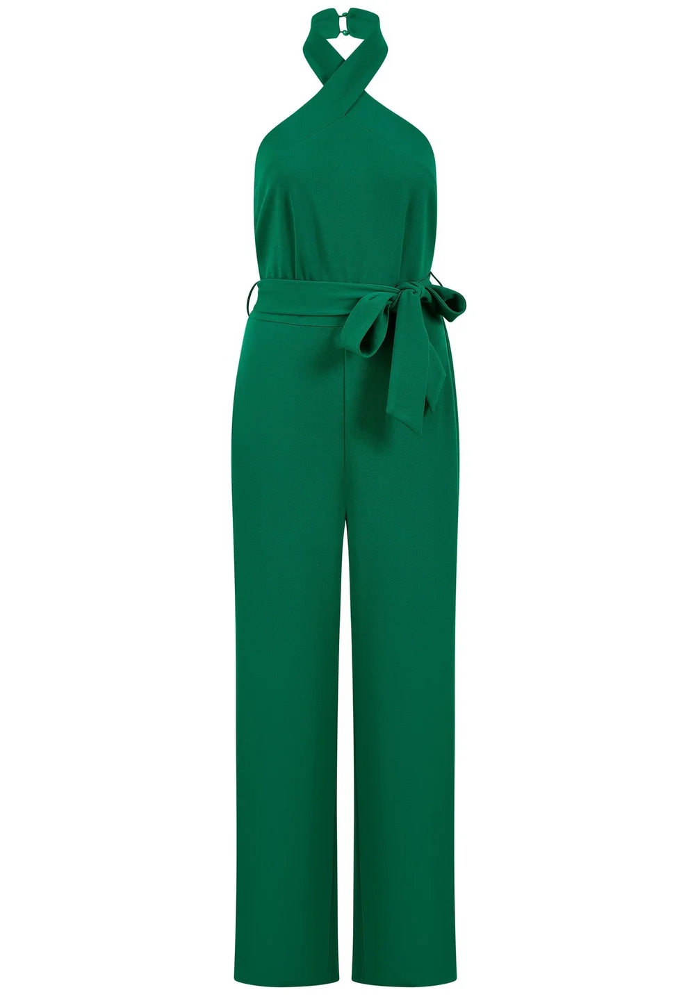 Yumi Green Cross Over Halter Neck Jumpsuit - 16 Image 4