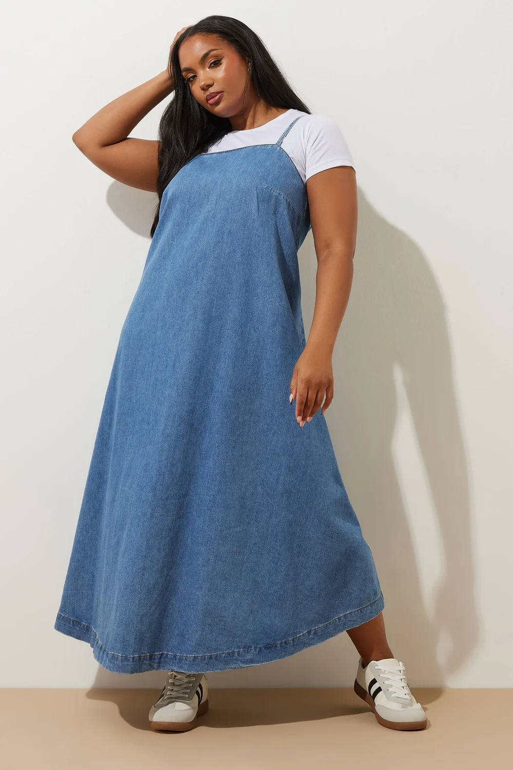 Yours Curve Blue Denim Maxi Dress - 20 Yours Curve Blue Denim Maxi Dress - 20