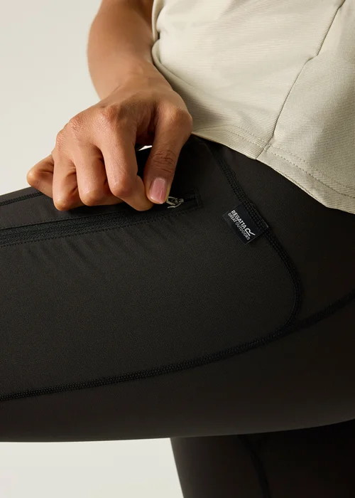 Regatta Black Monira Hiking Water-Repellent with Isoflex Technology and UPF 50 Leggings - 22 Image 5