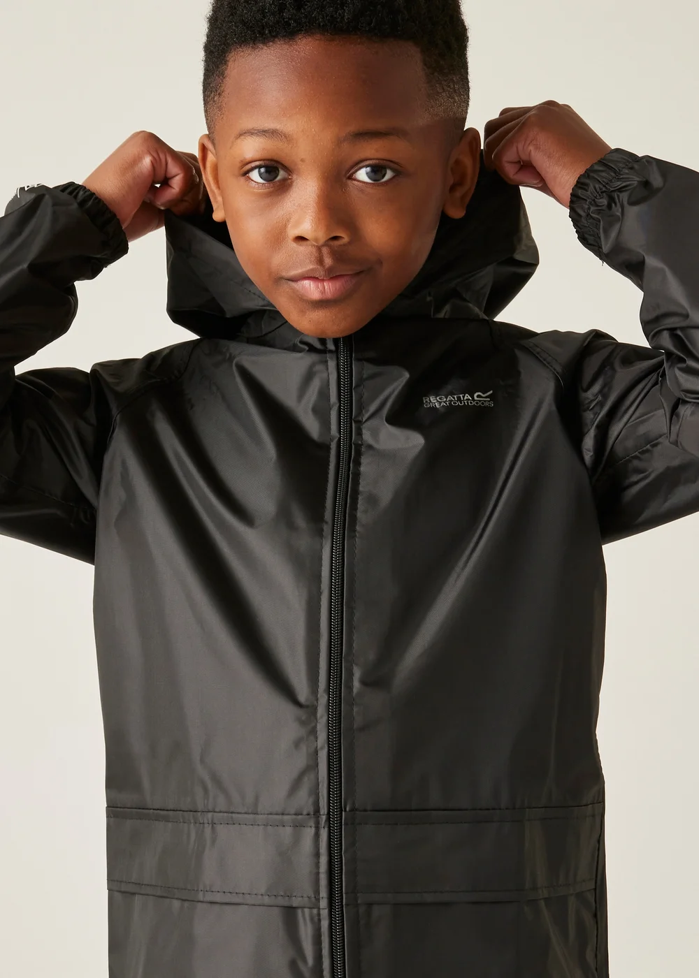 Regatta Black Kids Stormbreak Waterproof Hydrofort Jacket (3-16 Years) - Age 14 Years Image 6