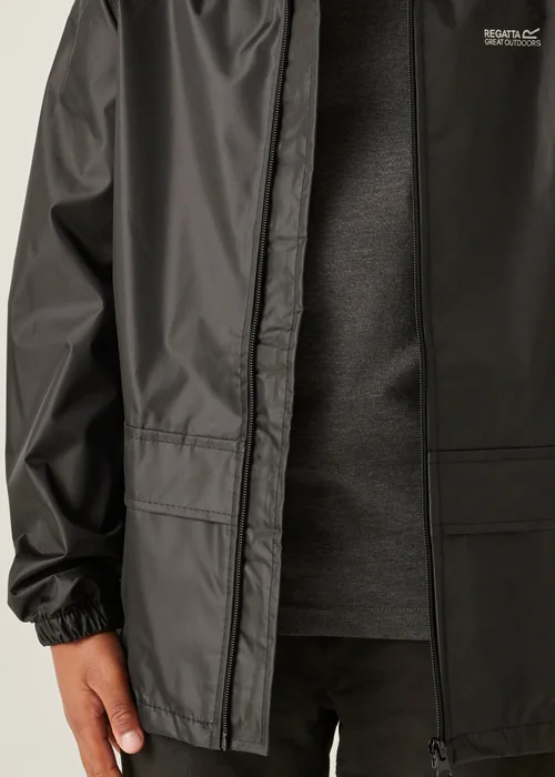 Regatta Black Kids Stormbreak Waterproof Hydrofort Jacket (3-16 Years) - Age 14 Years Image 4