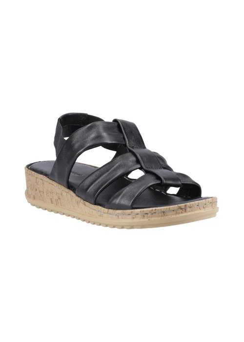 Hush Puppies Black Eden Wide Fit Sandal - 5 Image 2