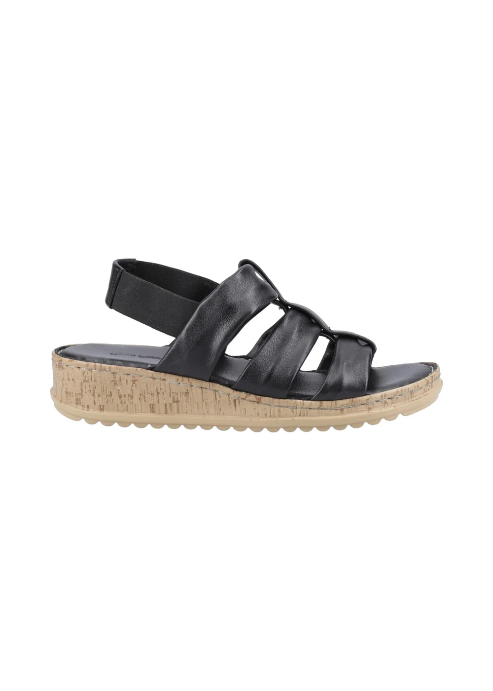 Hush Puppies Black Eden Wide Fit Sandal - 5 Image 1