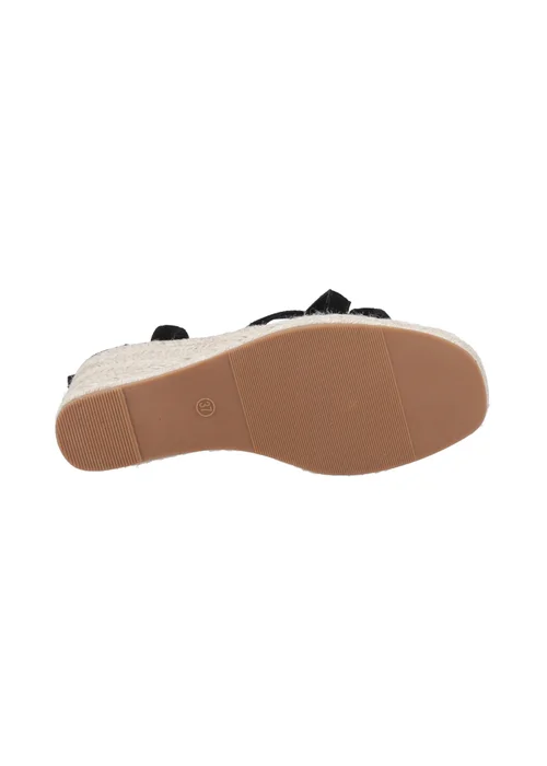 Hush Puppies Black Jenny Espadrille Wedge Sandal - 6 Image 4
