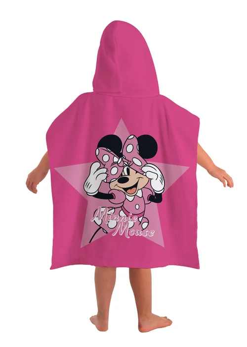 Disney Minnie Mouse Pink Poncho - One Size Image 2