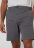 Threadbare Dark Grey Cotton Regular Fit Stretch Chino Shorts - 36/L32 Image 4