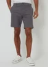 Threadbare Dark Grey Cotton Regular Fit Stretch Chino Shorts - 36/L32 Image 1