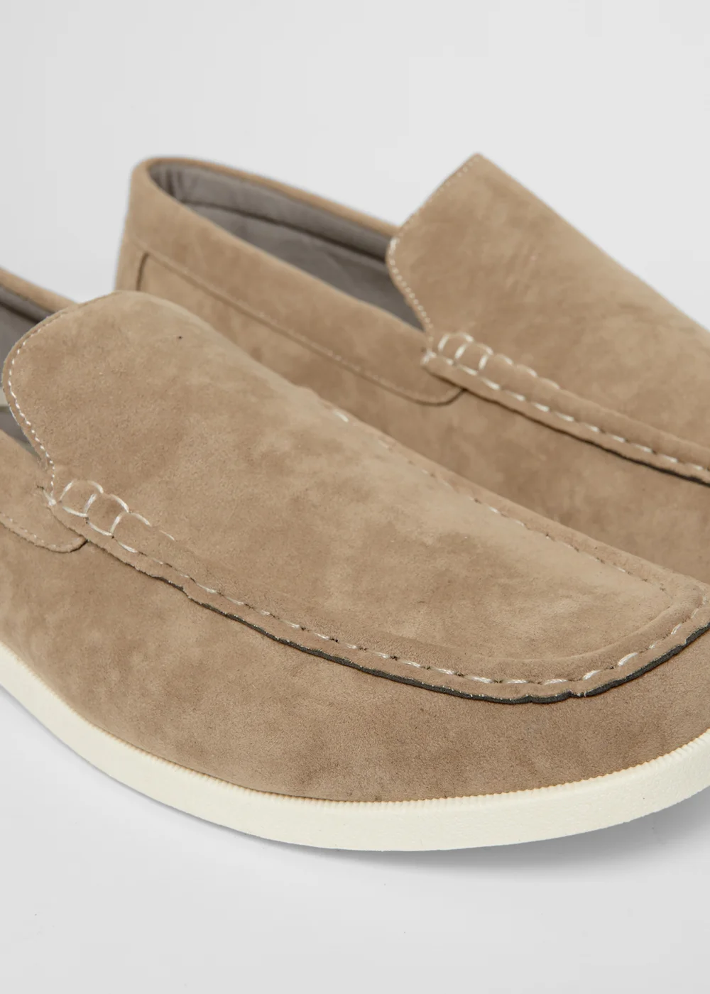 Threadbare Olive Faux Suede Slip On Loafers - 11 Image 3