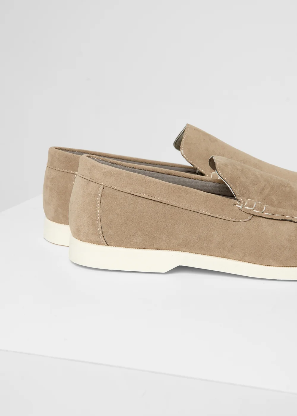 Threadbare Olive Faux Suede Slip On Loafers - 11 Image 4