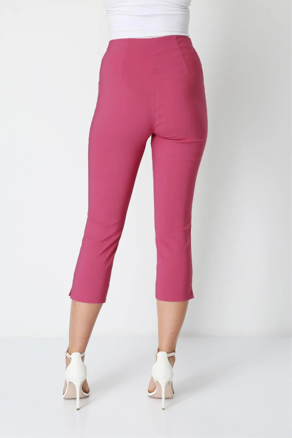 Roman Pink Cropped Stretch Trouser - 10 Image 3