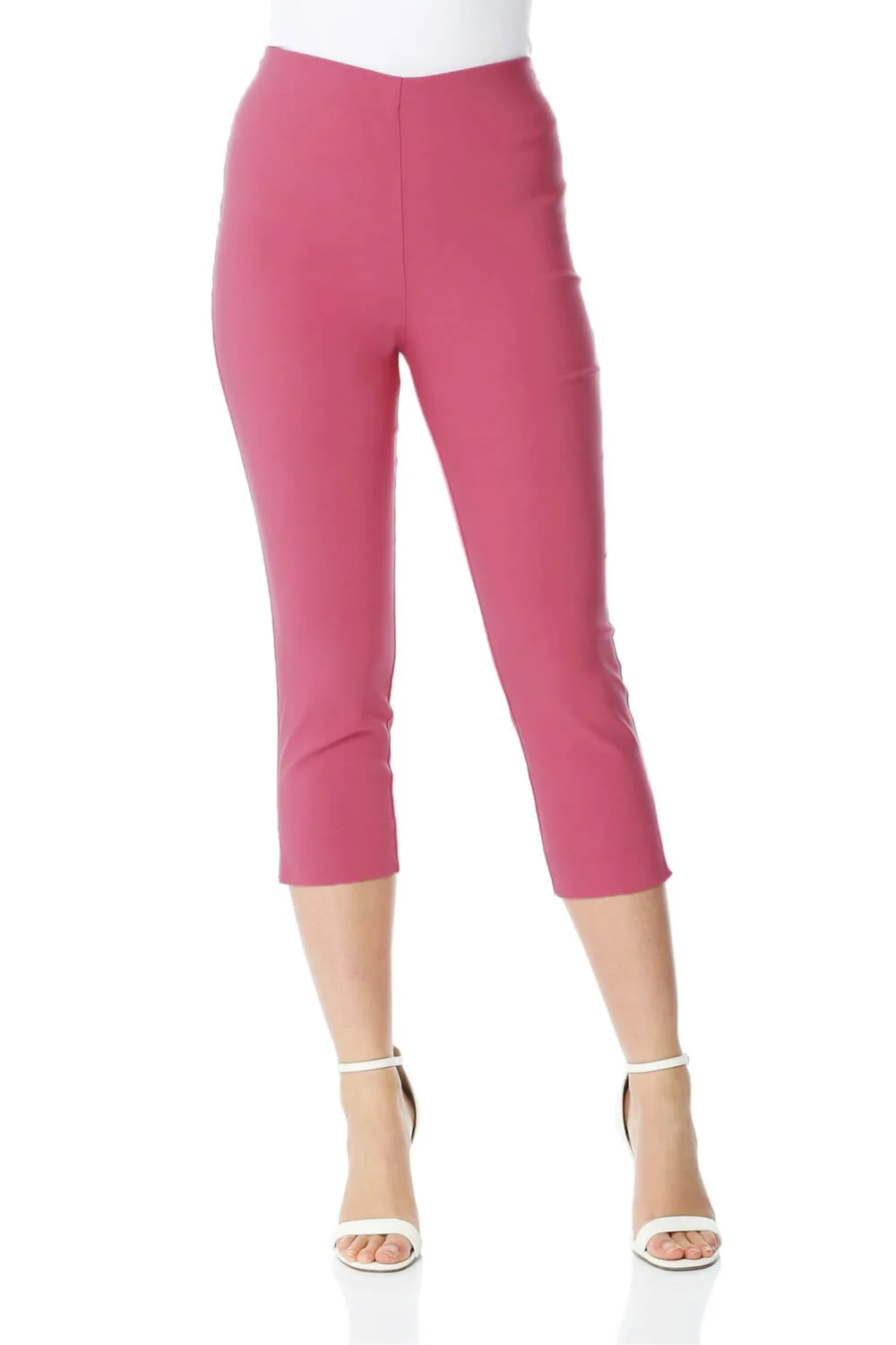 Roman Pink Cropped Stretch Trouser - 10 Image 1