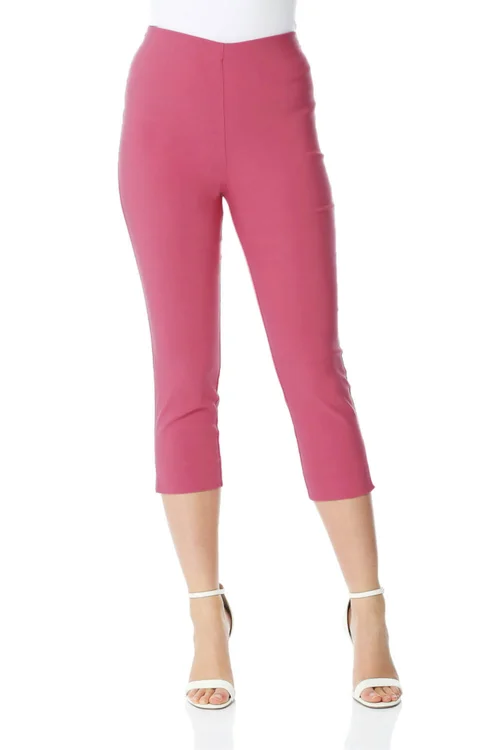 Roman Pink Cropped Stretch Trouser - 10 Image 1