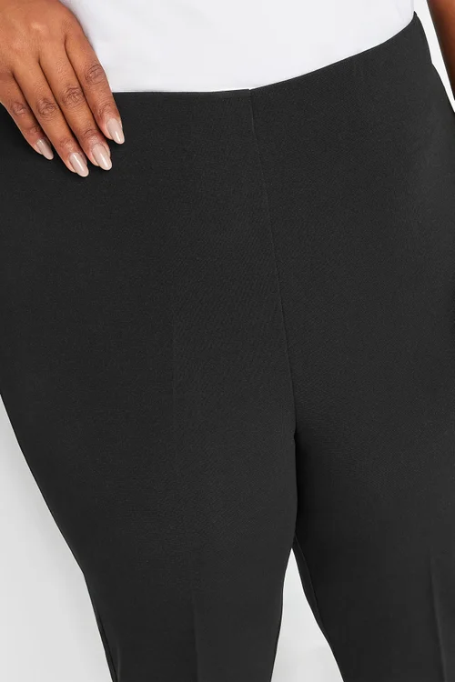 Yours Bestseller Curve Black Pull On Ribbed Bootcut Stretch Trousers - 30-32/L30 Image 5