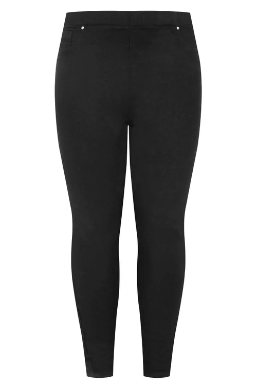 Yours Curve Black Pull On Stretch Jenny Jeggings - 34-36/L26 Image 5