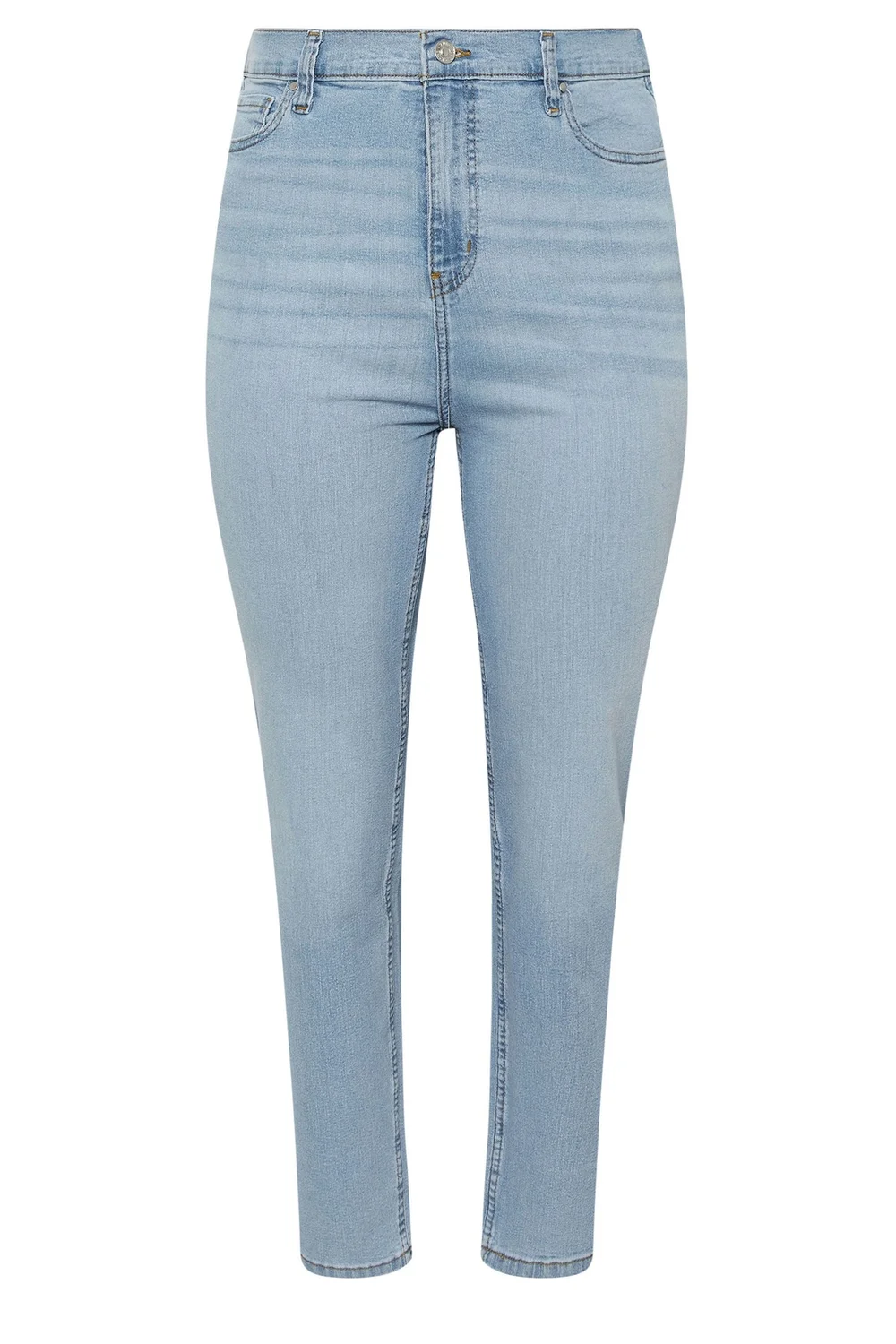 Yours Curve Light Blue Straight Leg RUBY Jeans - 24/L32 Image 5