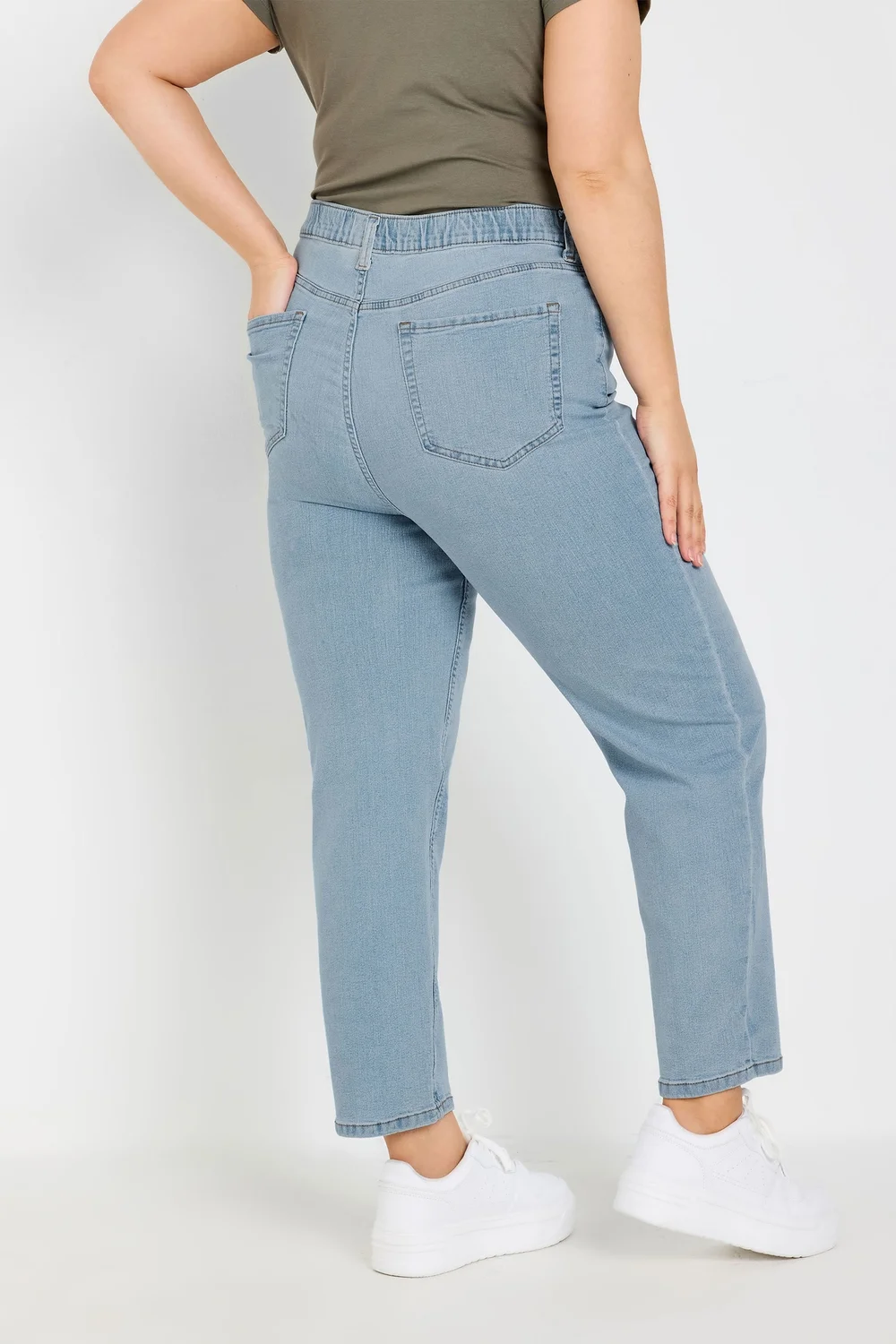 Yours Curve Light Blue Straight Leg RUBY Jeans - 24/L32 Image 3