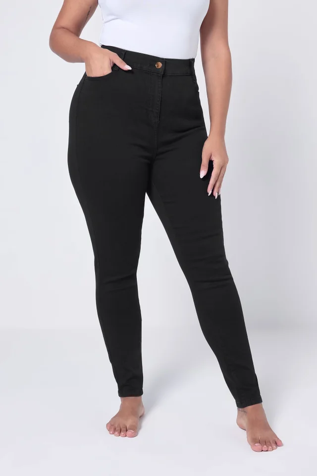 Yours Curve Black Stretch Skinny AVA Jeans
