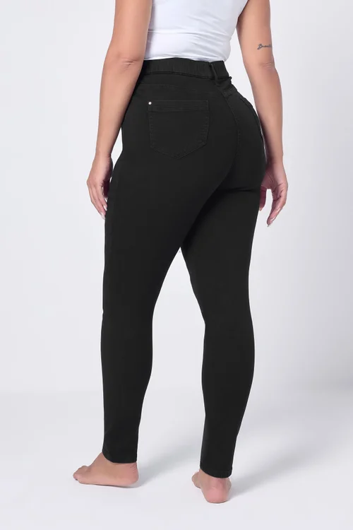 Yours Curve Black Stretch Skinny AVA Jeans - 20/L33 Image 3