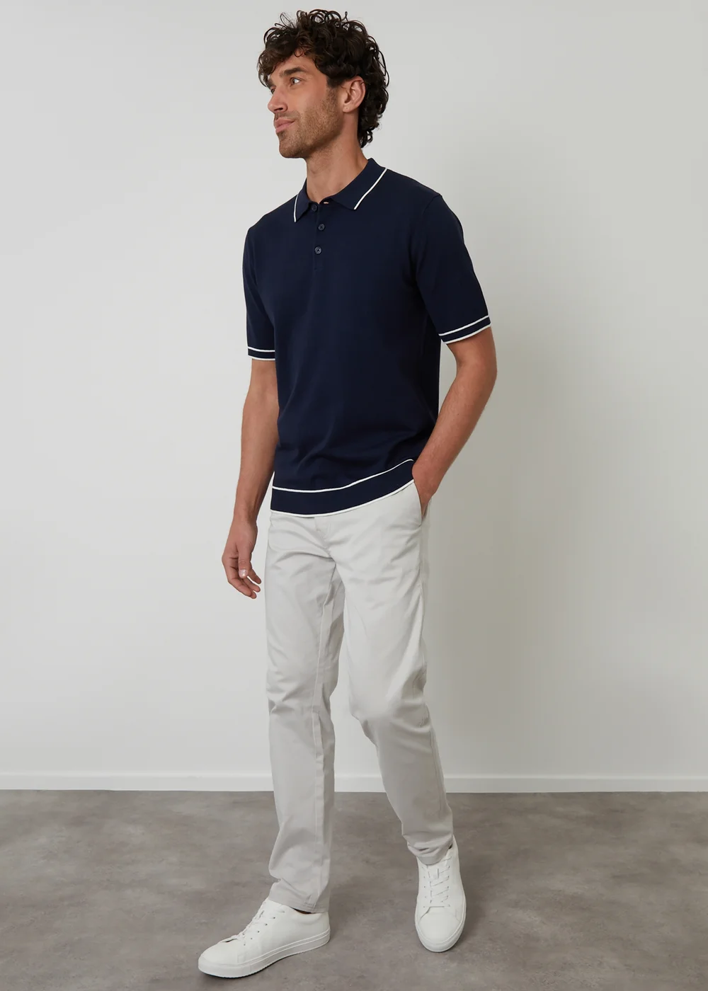 Threadbare Knitted Short Sleeve Polo Shirt - XL Image 3
