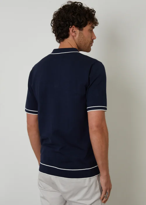 Threadbare Knitted Short Sleeve Polo Shirt - XL Image 2