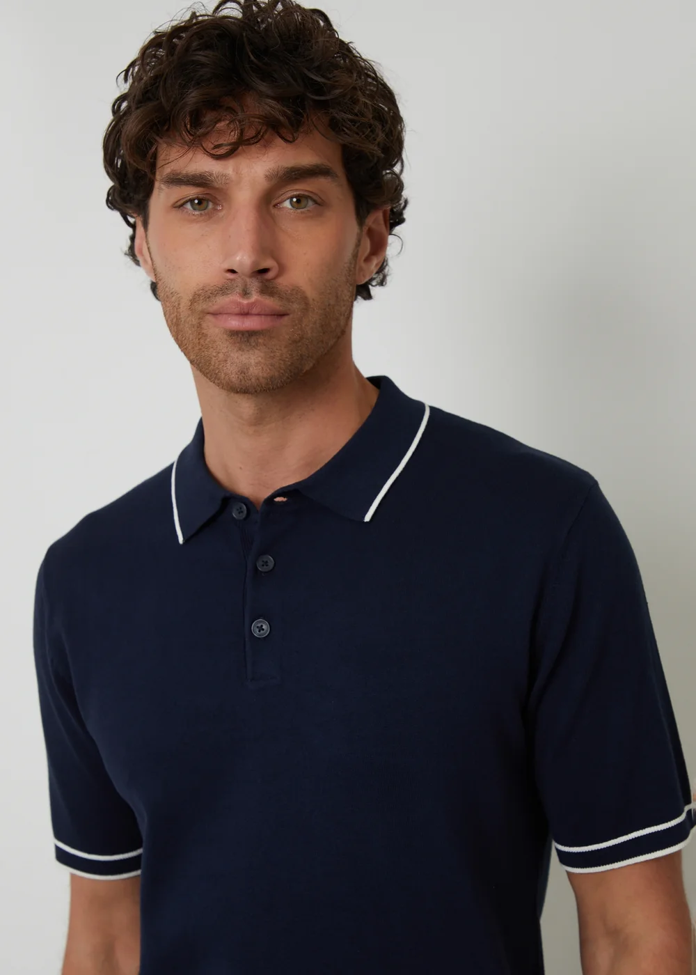 Threadbare Knitted Short Sleeve Polo Shirt - XL Image 4