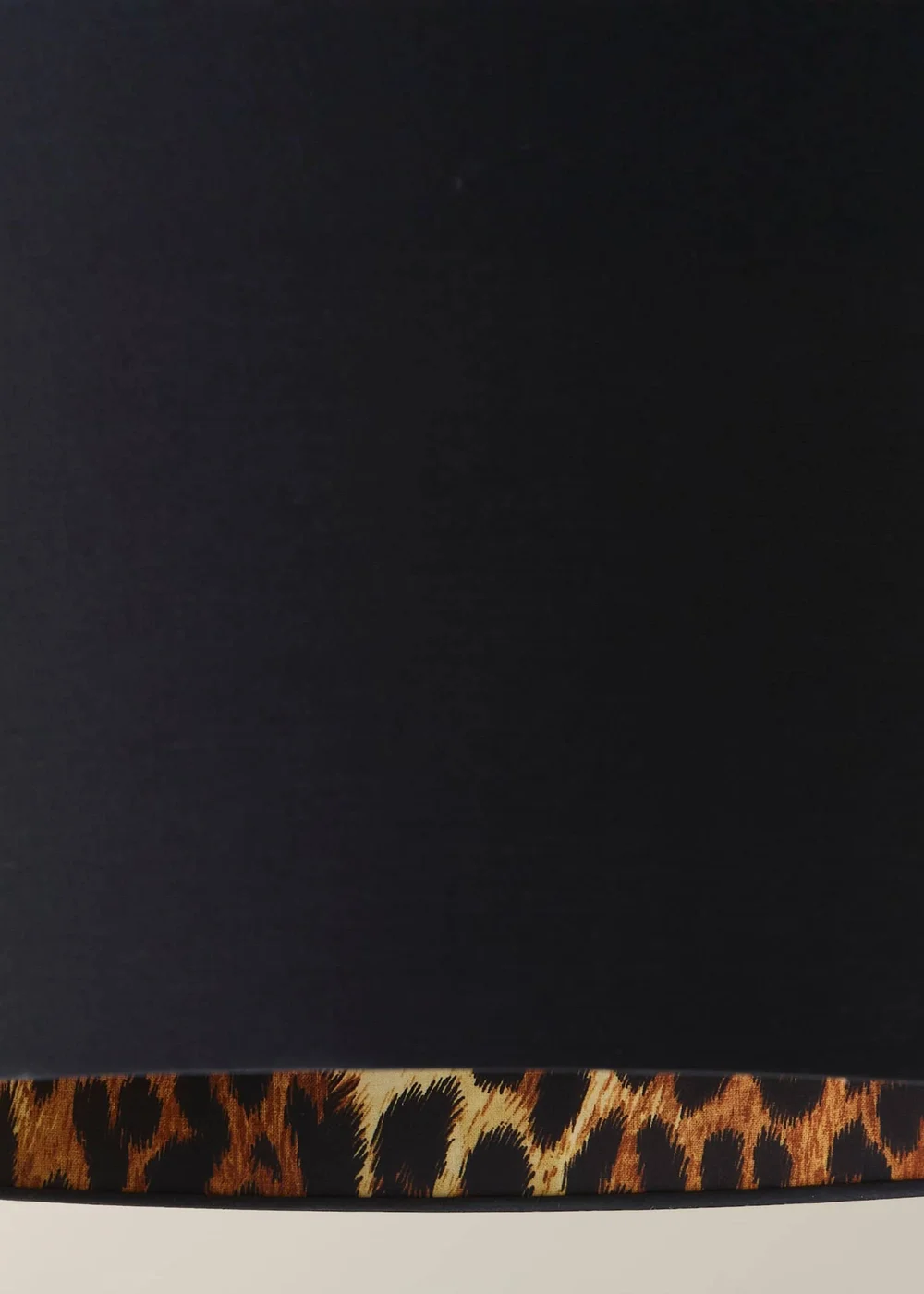 ValueLights Oasis Black Fabric with Leopard Print Inner Drum Ceiling Large Lamp Shade - One Size Image 5