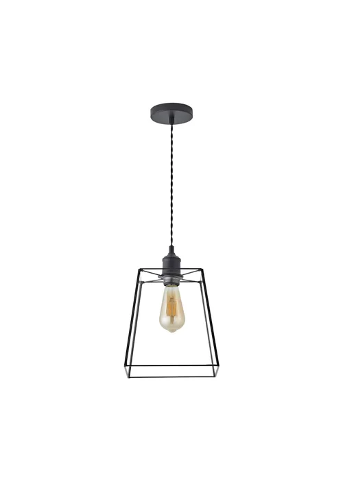 ValueLights Susie Glass Lantern Lamp Shade Matte Single Ceiling Pendant Light - One Size Image 2
