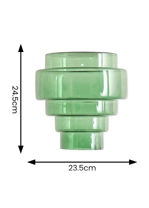 ValueLights Lane Green Glass 5 Tier Layered Easy Fit Ceiling Pendant Lamp Shade - One Size Image 6