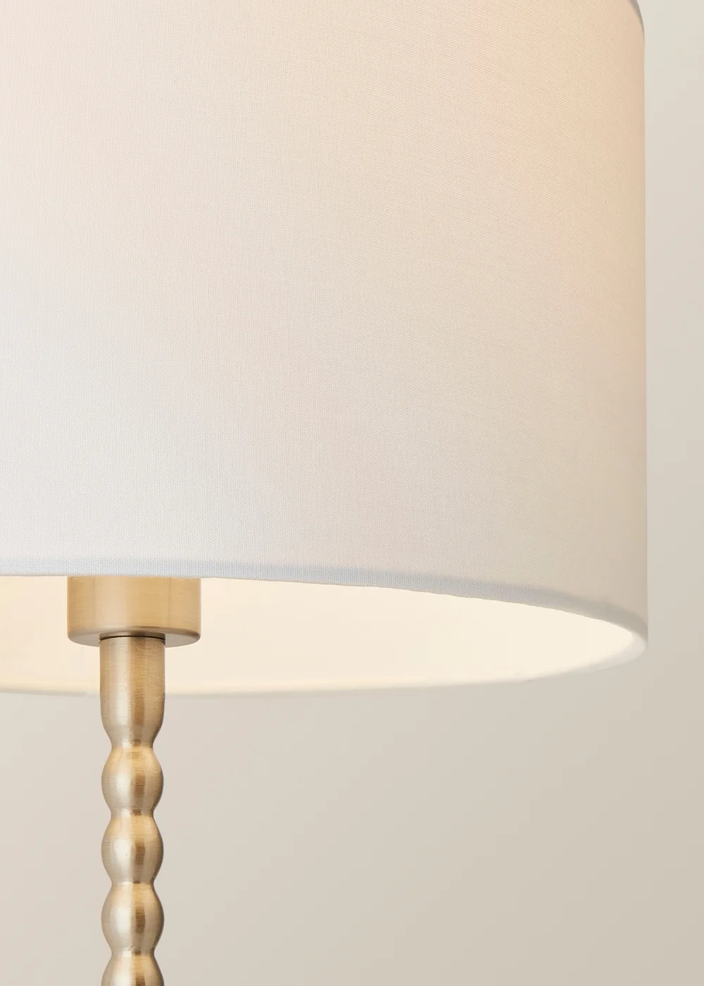 ValueLights Maeve Black Fabric Drum Lamp Shade Bobbin Bobble Table Lamp - One Size Image 4