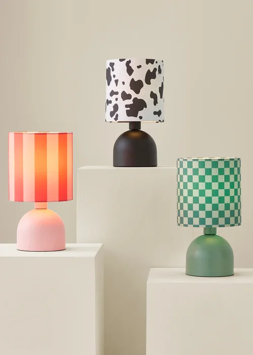 ValueLights Miley Cow Print Drum Lamp Shade Matte Black Table Lamp - One Size Image 3