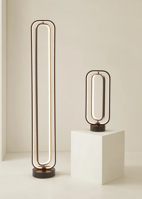 ValueLights Infinity Matte Black LED Floor Lamp - One Size Image 4
