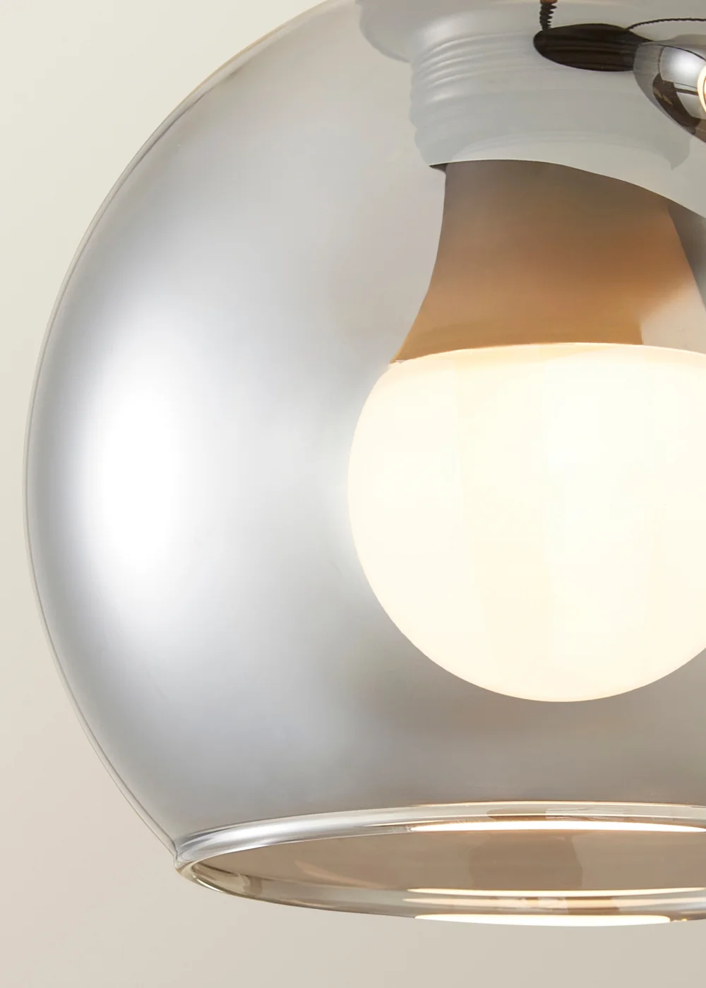 ValueLights Bellamy Smoked Glass Globe 3 Drop Cluster Matte Black Ceiling Pendant Light - One Size Image 5