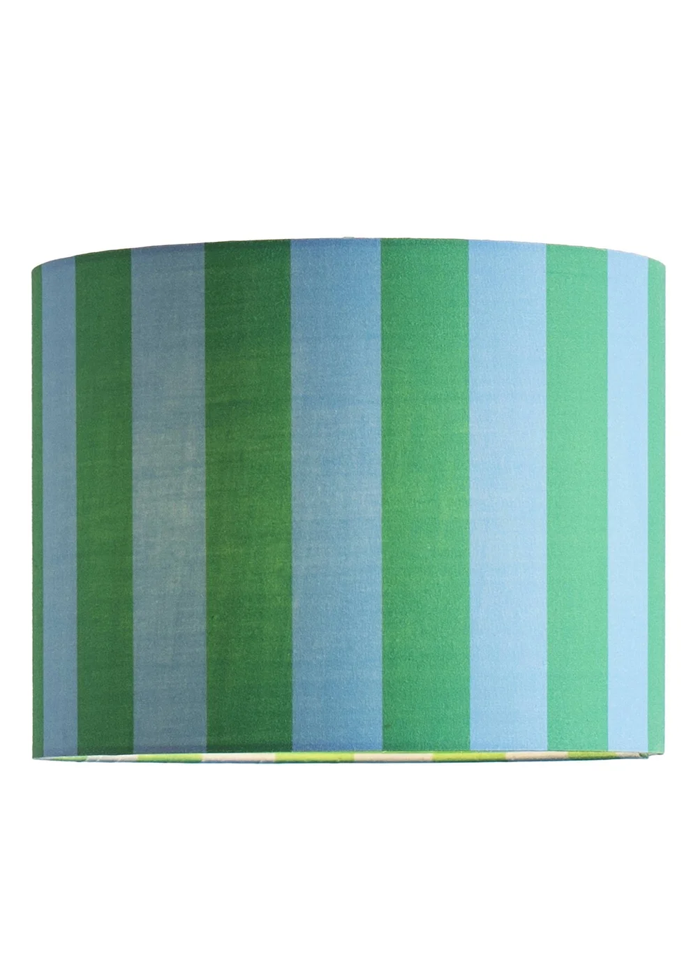 ValueLights Callie Blue & Green Stripe Small Fabric Drum Lamp Shade - One Size Image 4