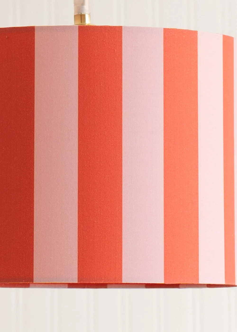 ValueLights Callie Orange & Pink Stripe Small Fabric Drum Lamp Shade - One Size Image 3