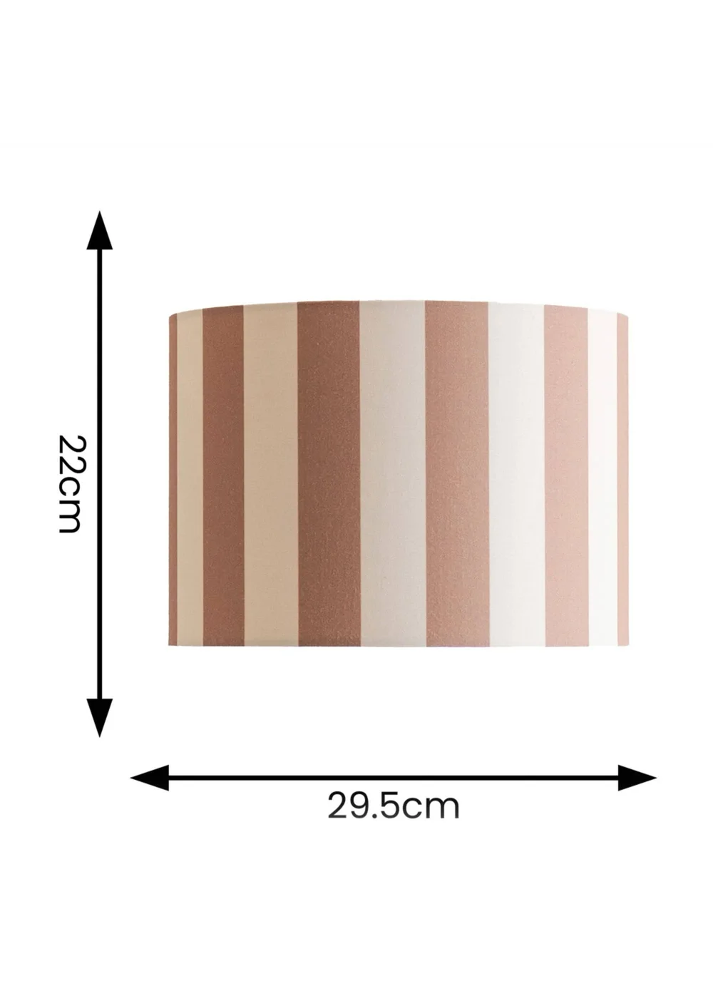 ValueLights Callie Natural & Brown Stripe Large Fabric Drum Lamp Shade - One Size Image 5