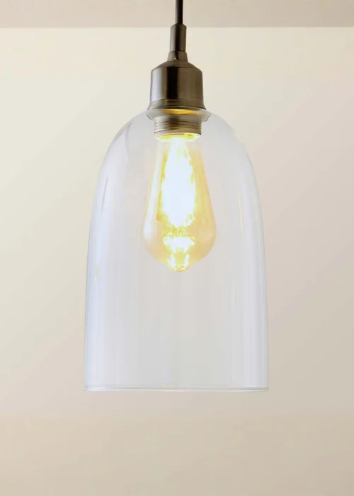 ValueLights Kira Glass Cloche Dome 3 Drop Bar Diner Ceiling Pendant Light - One Size Image 4