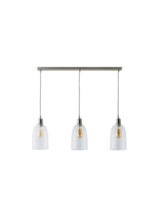 ValueLights Kira Glass Cloche Dome 3 Drop Bar Diner Ceiling Pendant Light