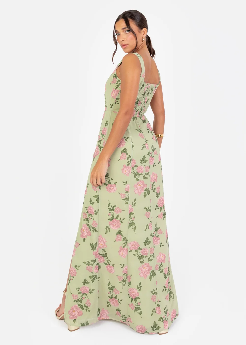 Anaya With Love Green Floral Print Strappy Maxi Dress - 16 | Matalan Anaya With Love Green Floral Print Strappy Maxi Dress - 16 | Matalan