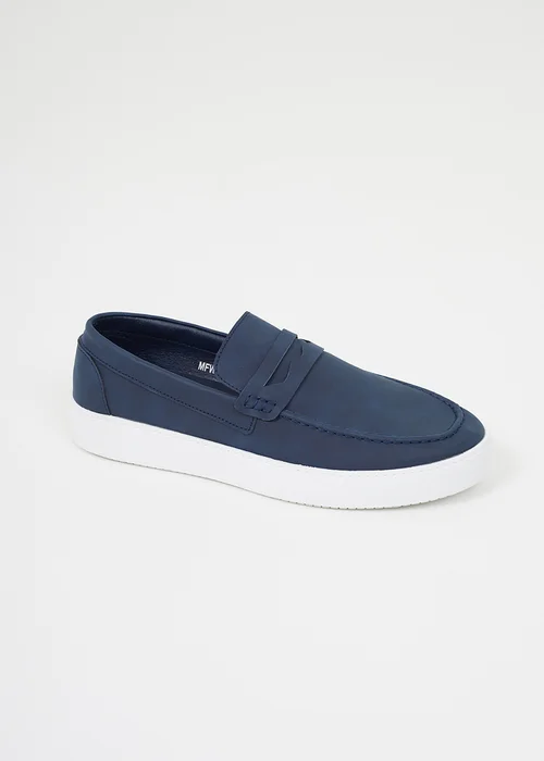 Brave Soul Navy Faux Suede Loafers - 7 Image 1