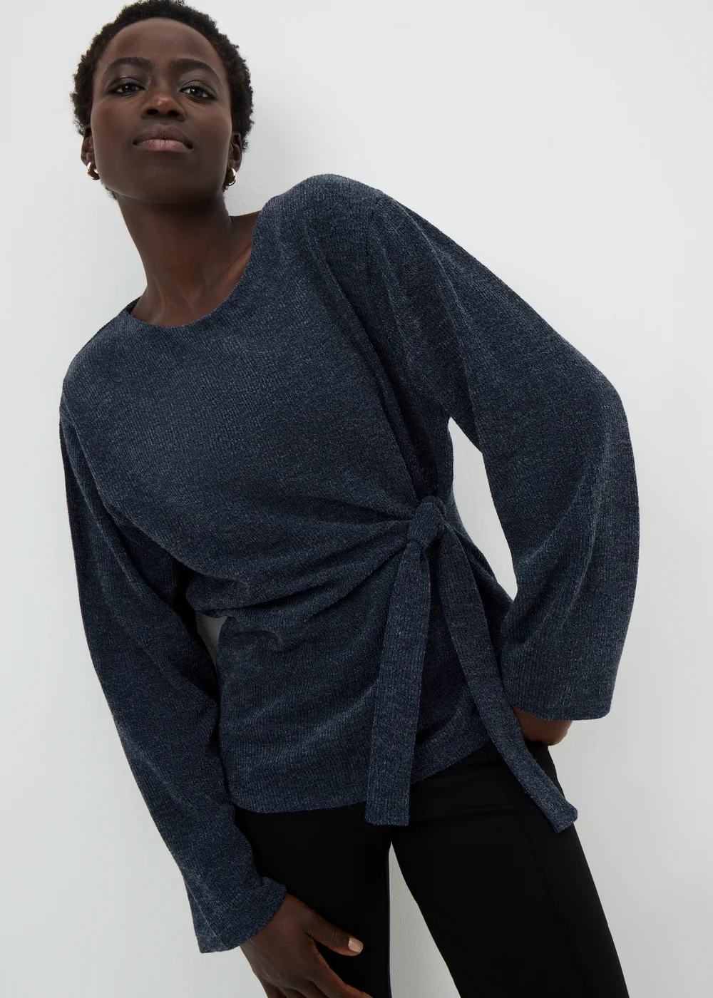Navy Knot Long Sleeve Top - 12 Image 2