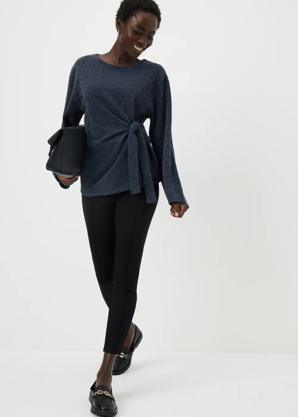 Navy Knot Long Sleeve Top - 12 Image 1