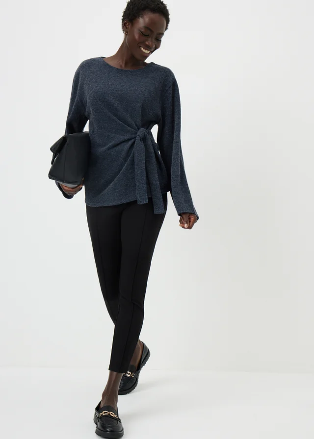 Navy Knot Long Sleeve Top