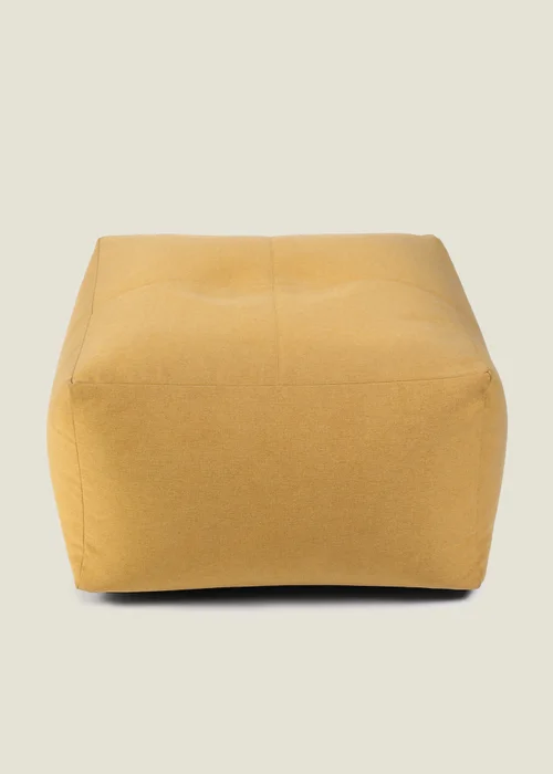 Kaikoo Ochre Square Slab With Top Quilting In Brushed Fabric - One Size Image 2