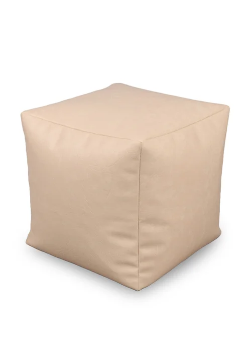 Kaikoo Cream Faux Leather Cube - One Size Image 3